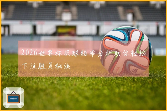 2026世界杯买球赔率分析助你轻松下注胜负秘诀
